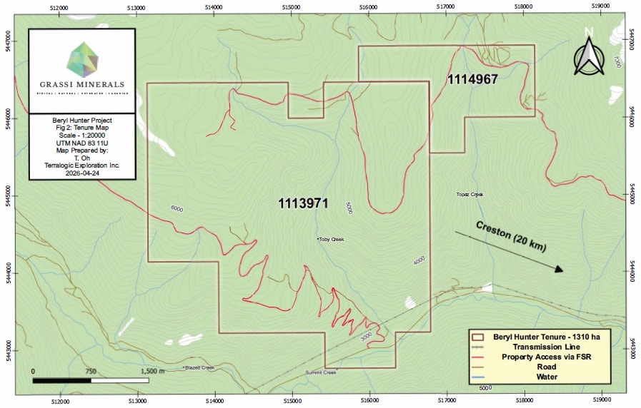 Forest trail and mountain terrain near Creston, British Columbia