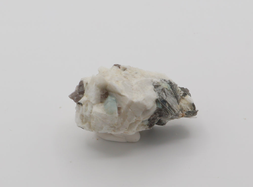 Aquamarine with Mica on Feldspar