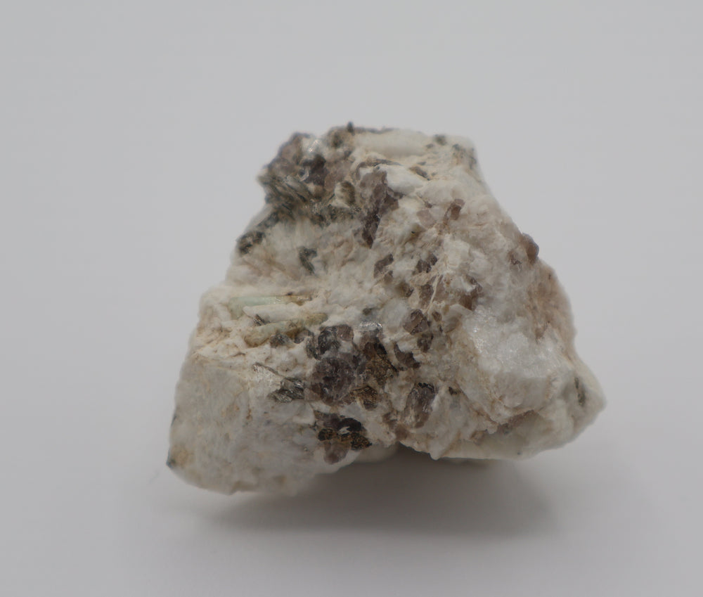 Aquamarine with Mica and Smoky Quartz on Feldspar