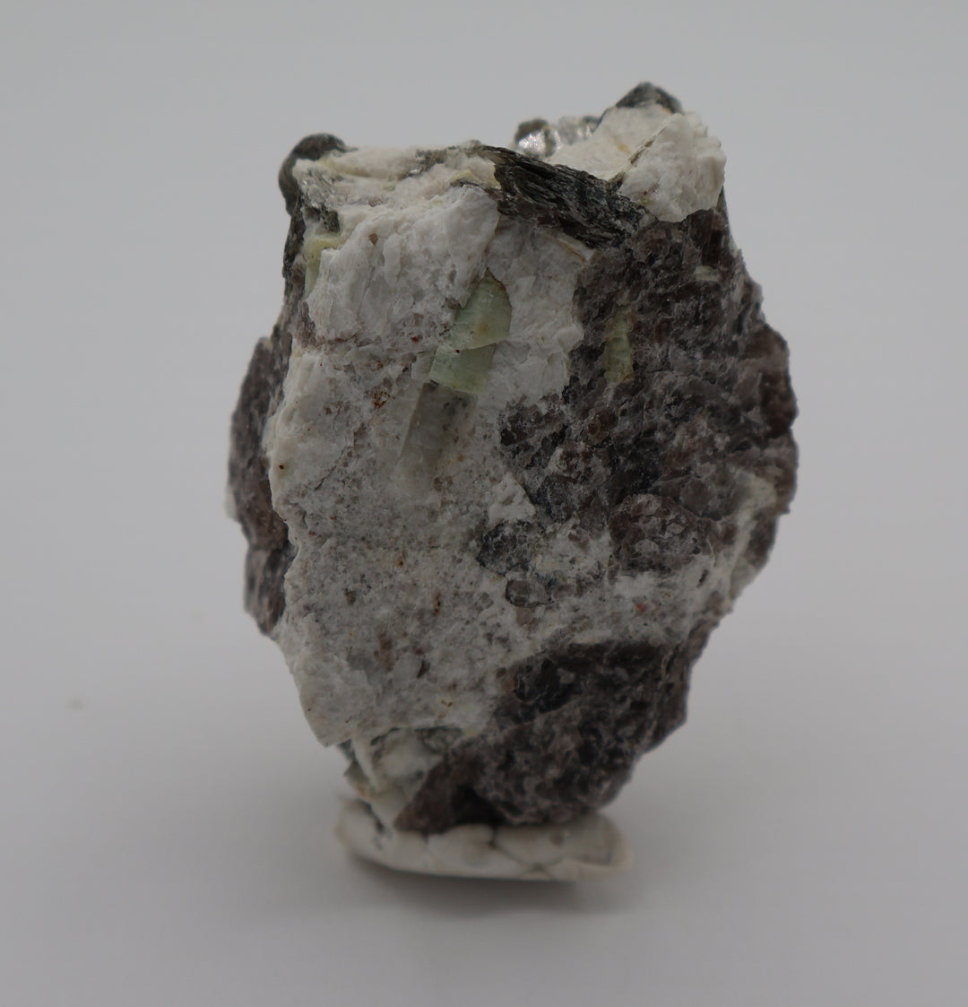 Bi-Colour Beryl and Aquamarine cluster with Mica on Smoky Quartz and Feldspar