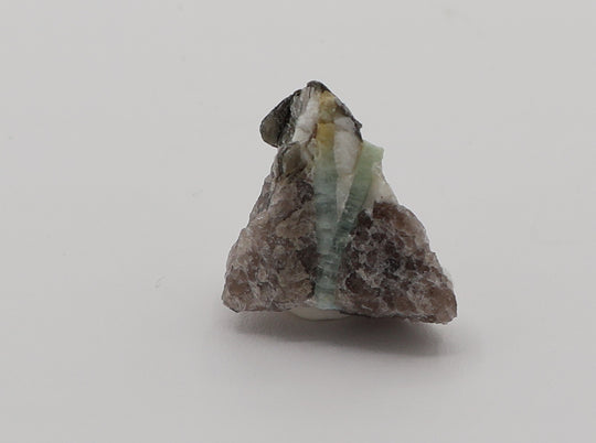 Bi-Colour Beryl and Aquamarine with Mica on Smoky Quartz and Feldspar