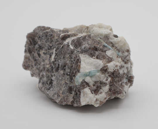 Aquamarine on Smoky Quartz and Feldspar