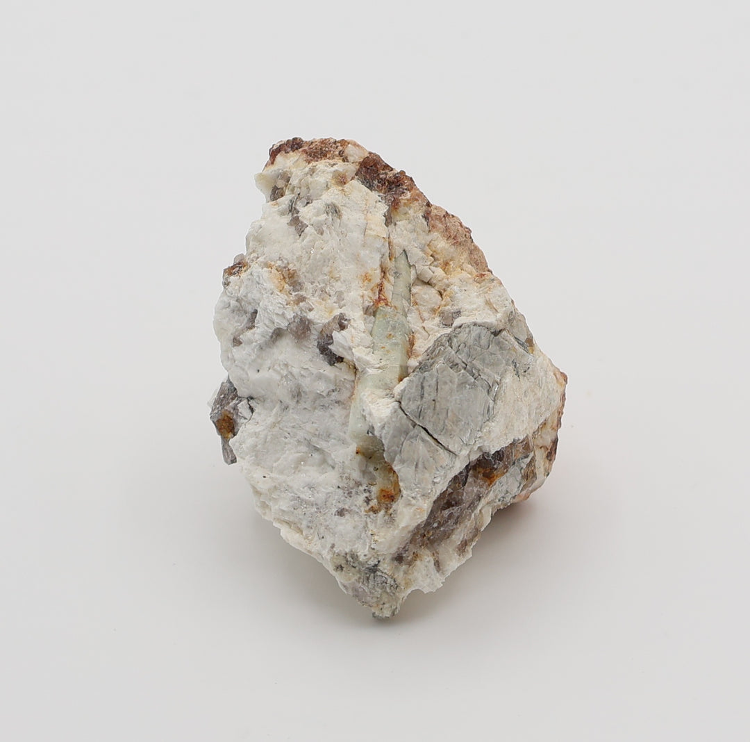 Sceptered Aquamarine with Mica on Feldspar