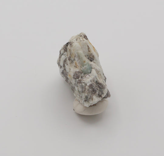 Sceptered Aquamarine on Smoky Quartz and Feldspar