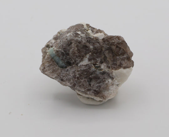 Aquamarine on Smoky Quartz and Feldspar