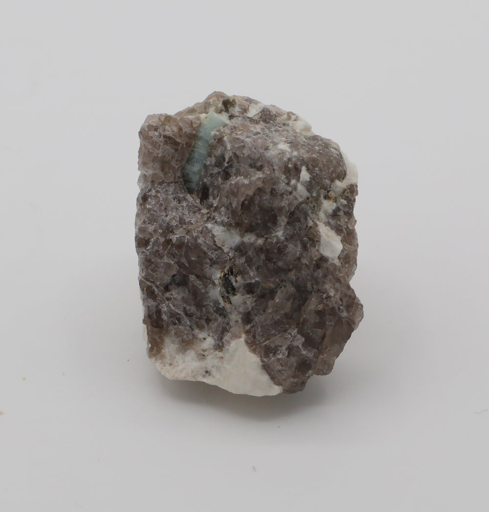 Aquamarine on Smoky Quartz and Feldspar