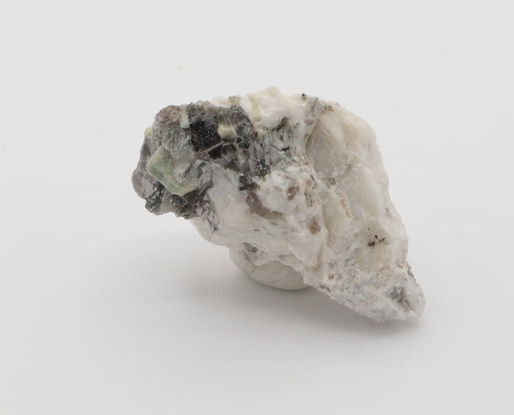 Aquamarine with Mica, Smoky Quartz, on Feldspar