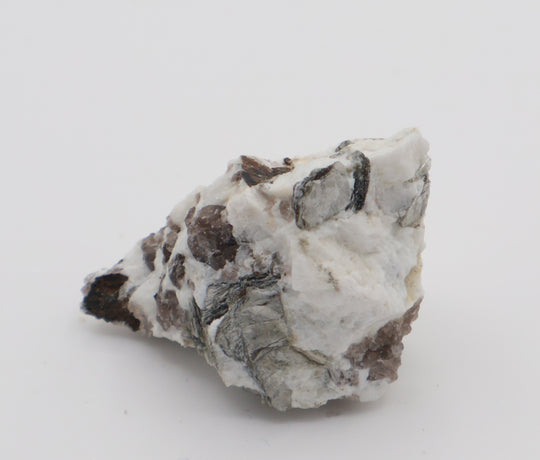 Sceptered Aquamarine with Mica on Smoky Quartz and Feldspar