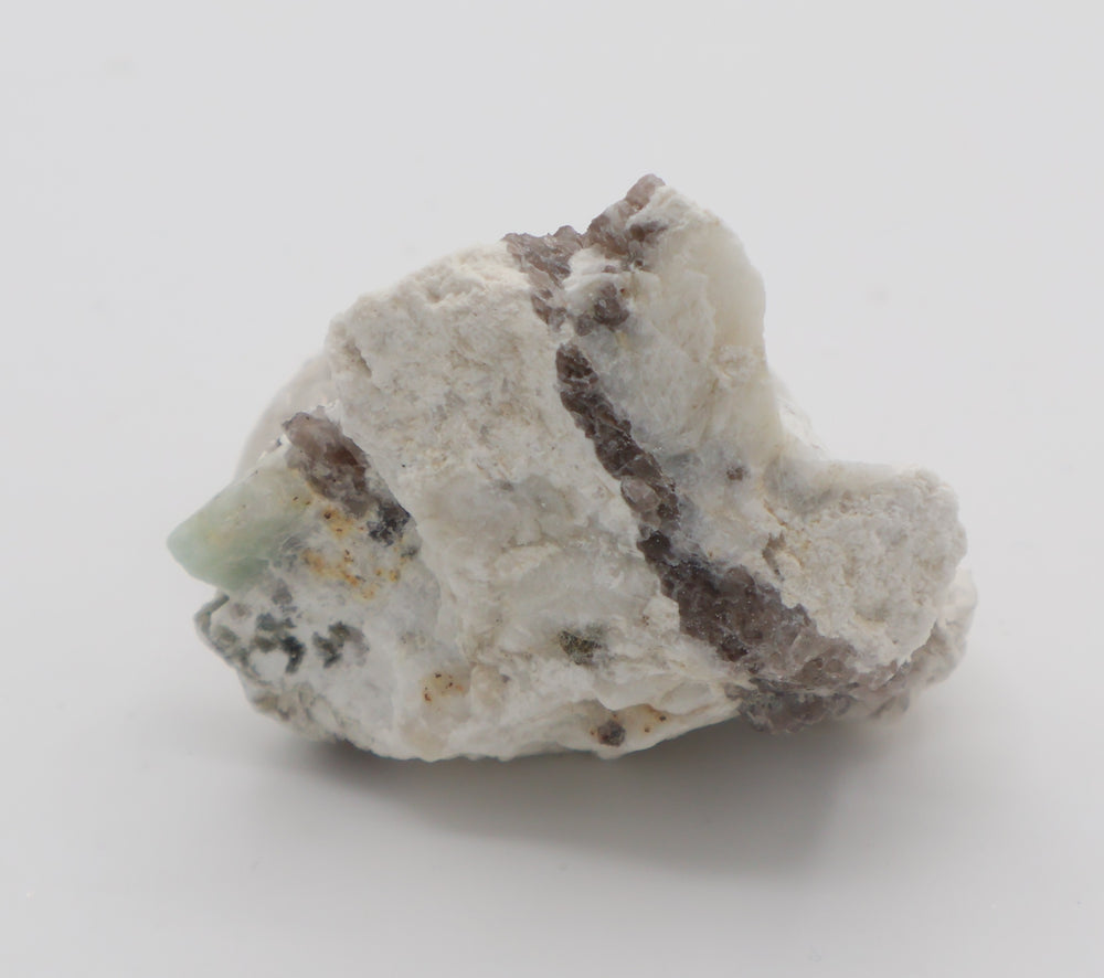 Aquamarine on Smoky Quartz and Feldspar