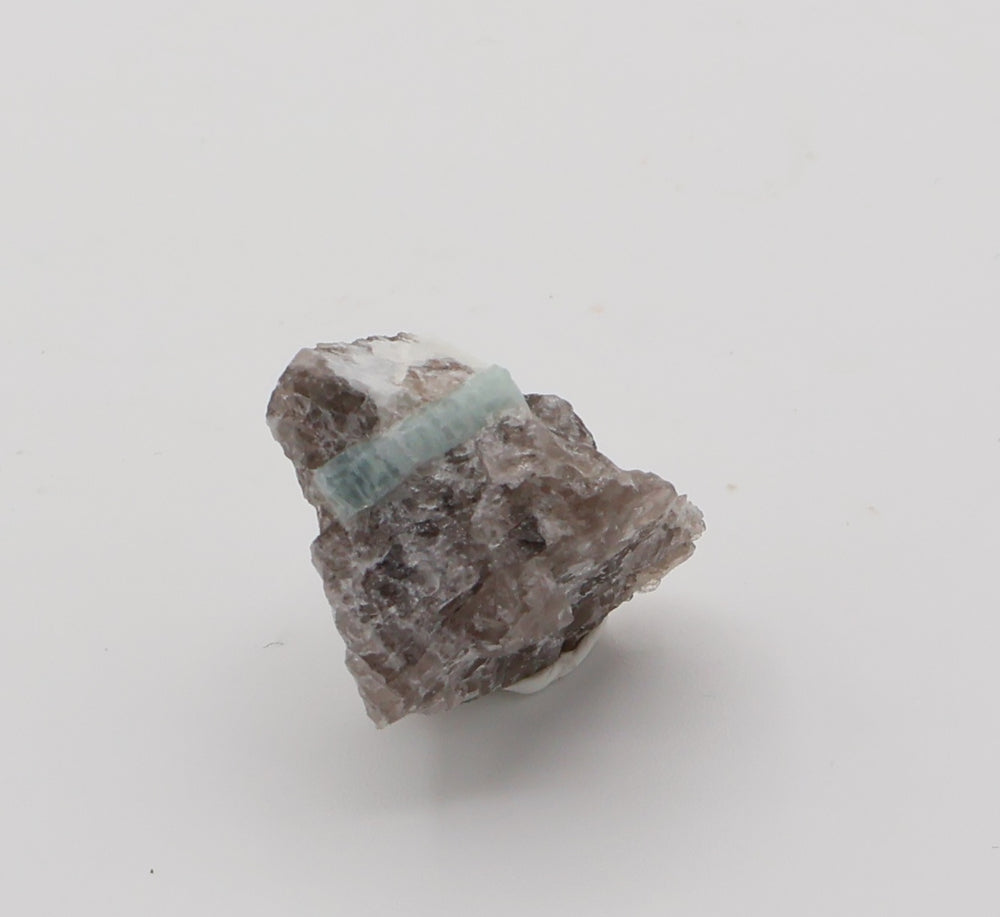 Aquamarine with Feldspar on Smoky Quartz