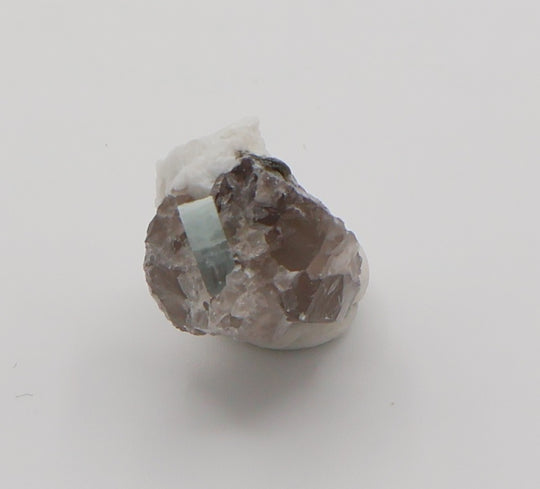 Aquamarine on Feldspar and Smoky Quartz