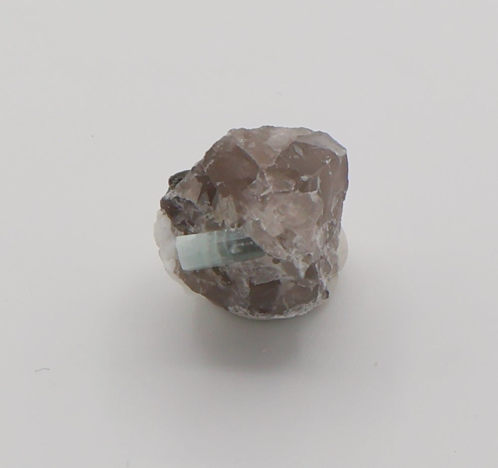 Aquamarine on Feldspar and Smoky Quartz