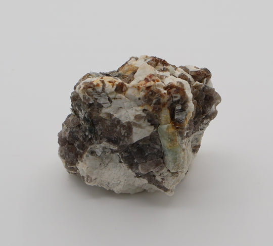 Sceptered Bi-Colour Beryl on Mica, Smoky Quartz, Feldspar