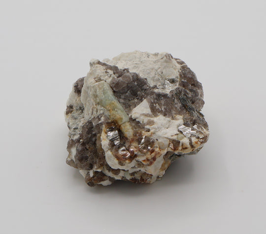 Sceptered Bi-Colour Beryl on Mica, Smoky Quartz, Feldspar