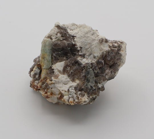 Sceptered Bi-Colour Beryl on Mica, Smoky Quartz, Feldspar