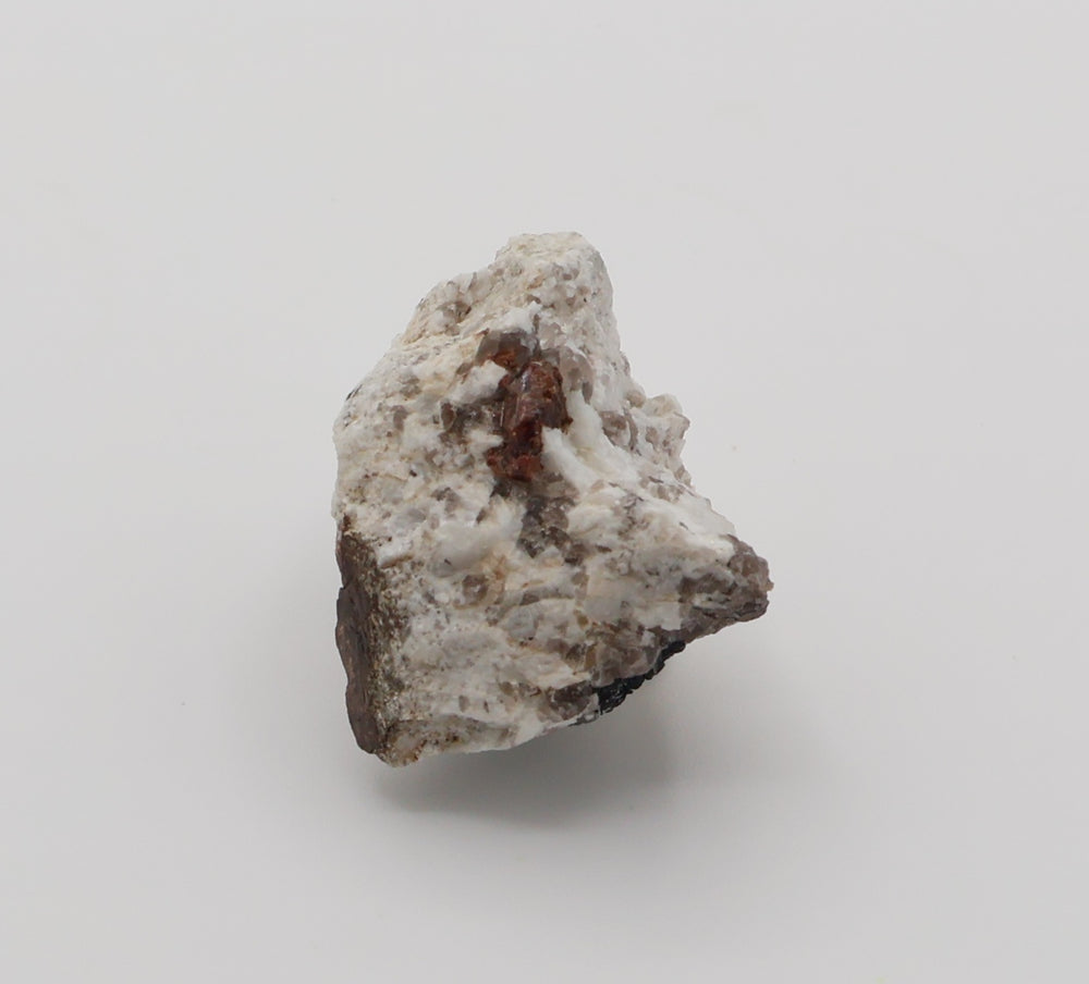 Spessartine Garnet with Mica, Schorl Tourmaline on Smoky Quartz and Feldspar