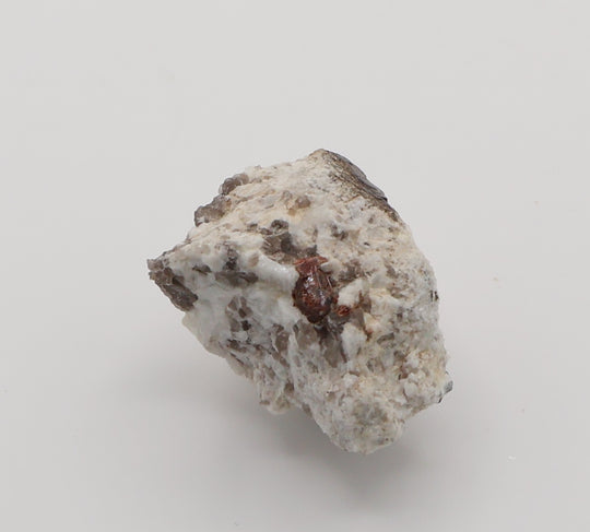 Spessartine Garnet with Mica, Schorl Tourmaline on Smoky Quartz and Feldspar