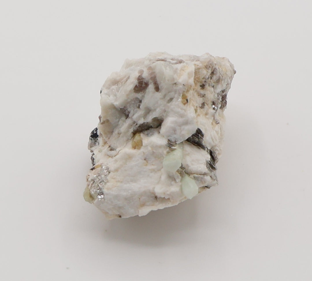 Aquamarine and Heliodor with Mica, Schorl Tourmaline, Smoky Quartz, on Feldspar