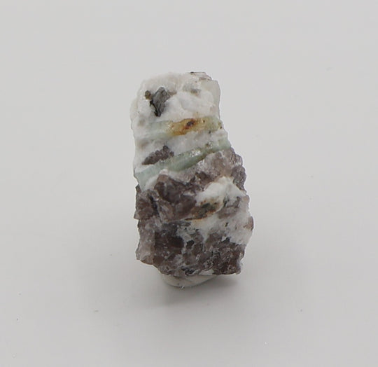 Aquamarine and Bi-Colour Beryl with Mica, Hematite, on Smoky Quartz and Feldspar