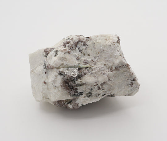 Aquamarine with Mica, Spessartine Garnet, on Smoky Quartz and Feldspar