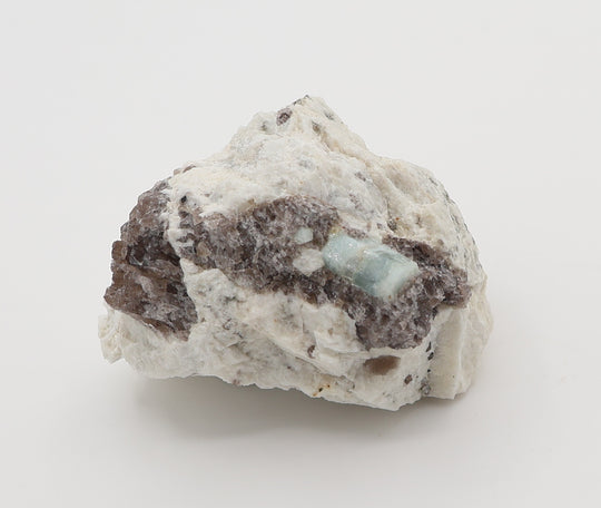 Aquamarine on Smoky Quartz and Feldspar