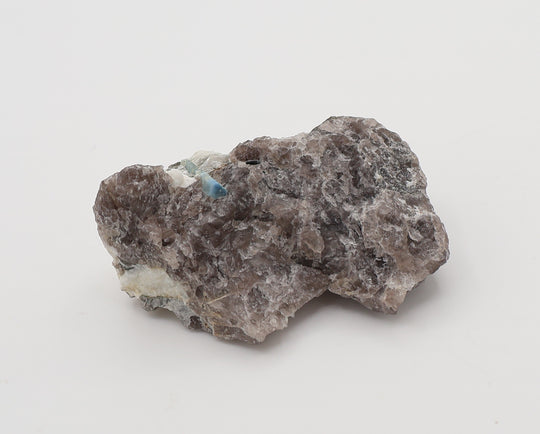 Deep Blue Aquamarine with Mica on Smoky Quartz and Feldspar