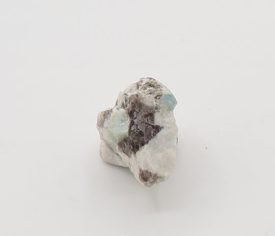 Aquamarine with Mica and Smoky Quartz on Feldspar