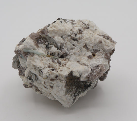 Bi-Colour Beryl and Aquamarine with Mica on Smoky Quartz and Feldspar