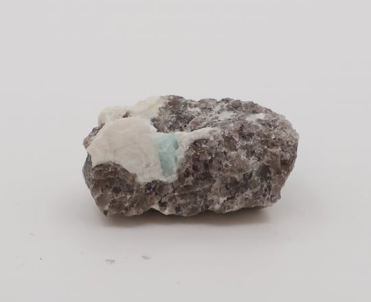 Aquamarine on Feldspar and Smoky Quartz