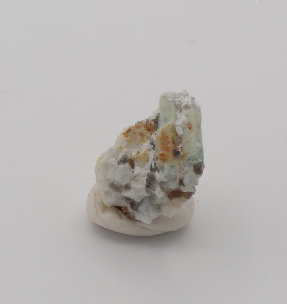 Aquamarine with Smoky Quartz on Feldspar